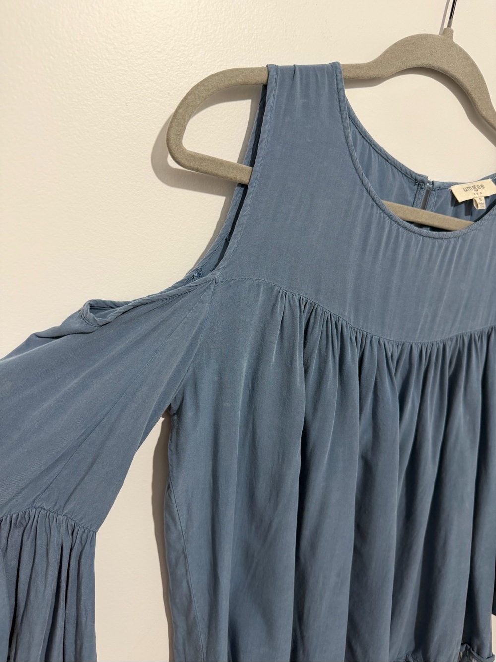 Umgee Soft Blue Ruffle Tunic - Picture 3 of 10